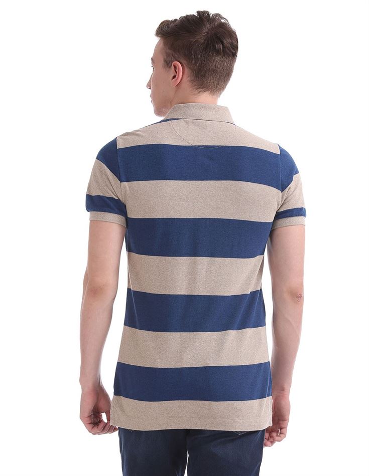 U.S. Polo Assn. Men Striped Casual Wear T-Shirt
